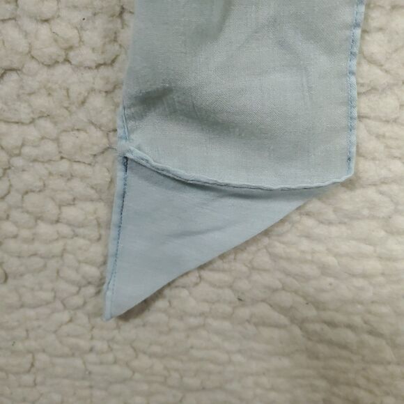 Vintage Girls Handmade Blue Dress Puff Sleeves Back Bow Bodice Pleats & Ruffles - Picture 5 of 11